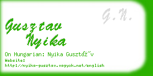 gusztav nyika business card